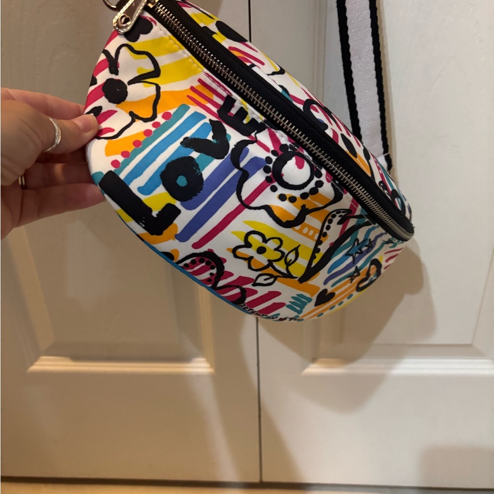 Brighton Black and White Crossbody Bag with Artistic Flair